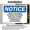 Signmission There Is A $25 Charge For Missed Appointments, 10 in W x Rectangle, Vinyl Decal OS-2PACK-NS-D-710-L-18577 - alternate 5
